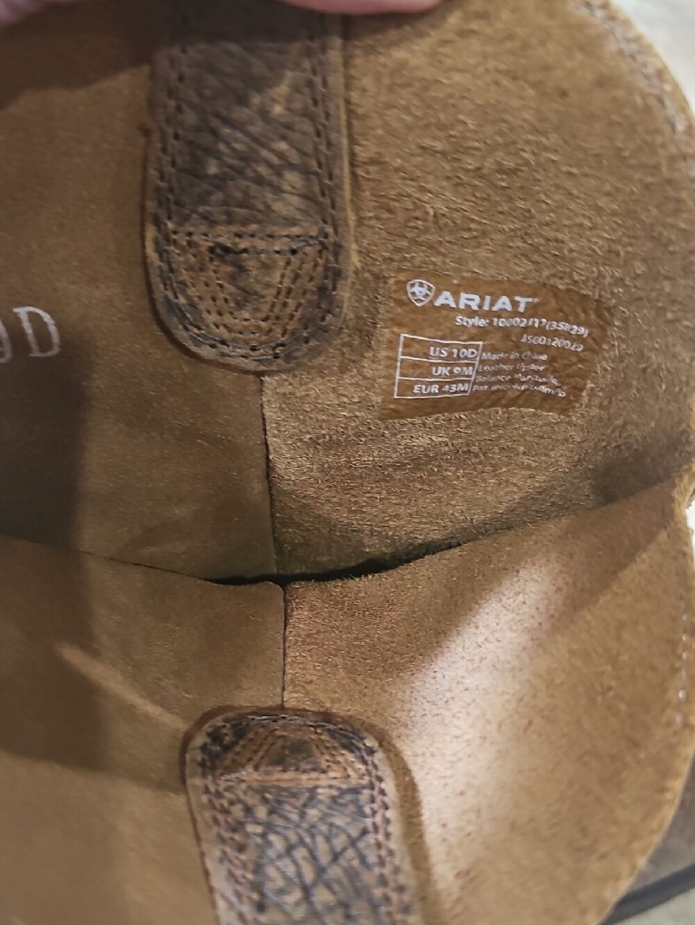 Ariat Brown Leather Mens Two-Tone Pull-On Western Boots - Picture 7 of 16